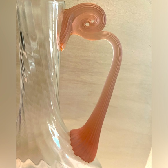 Valerie Frosted Pink & Clear Decanter - Picture 3 of 7